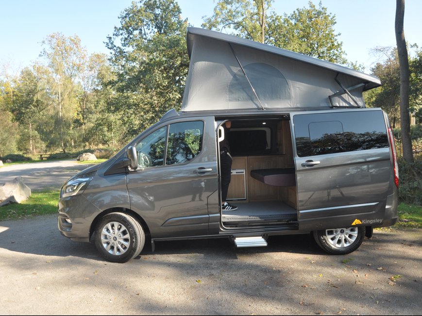 Kingsley Campervan Conversion with pop up roof space and living area by Rolling Homes.
